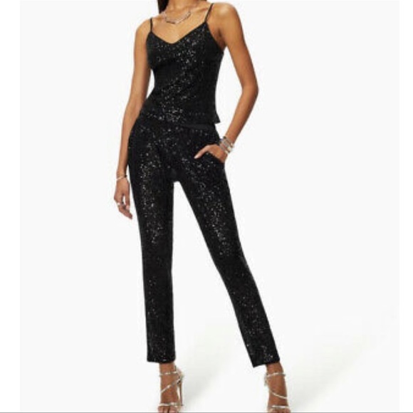 Ramy Brook Arlin black sequin joggers - Picture 1 of 14